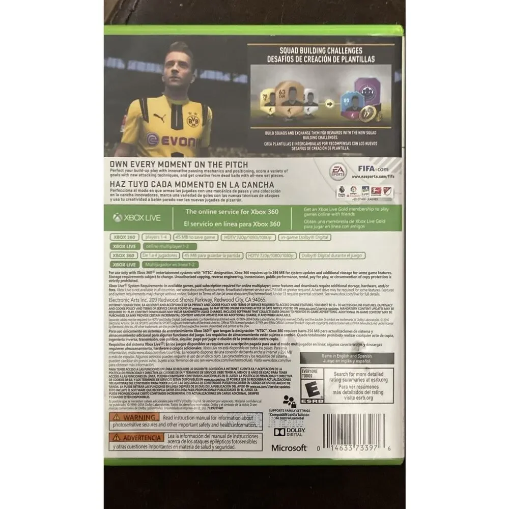 XBOX 360 FIFA 17 Ultimate Teams Legends Official Licensed Product